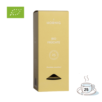 758633 J. Hornig Bio Früchtetee, Pyramidenbeutel im Kuvert, 25 Teebeutel